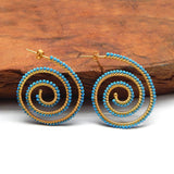 Turquoise  Round Stud Earrings