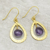 925 Sterling Silver Natural Amethyst Earrings