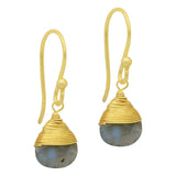 Smoky Labradorite Dangle Earrings