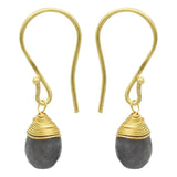 Smoky Labradorite Dangle Earrings