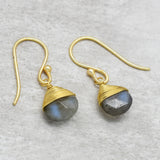 Smoky Labradorite Dangle Earrings