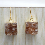 Earrings Brown Druzy Earrings