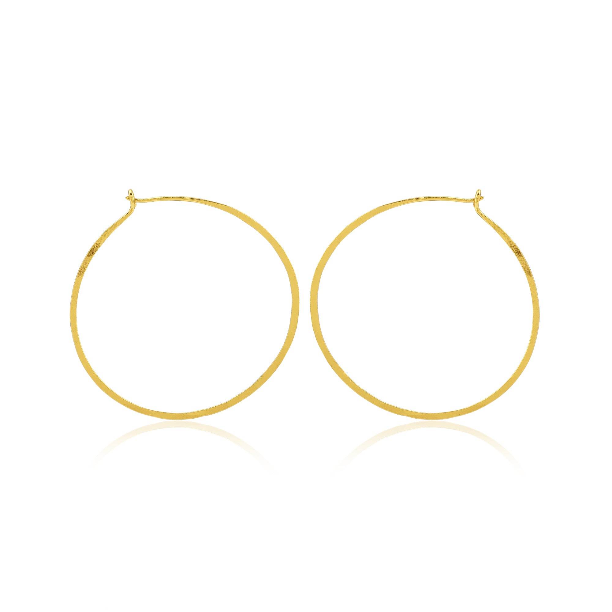 Dainty Thin Textured Hoop Earrings - La Vitá Jewels