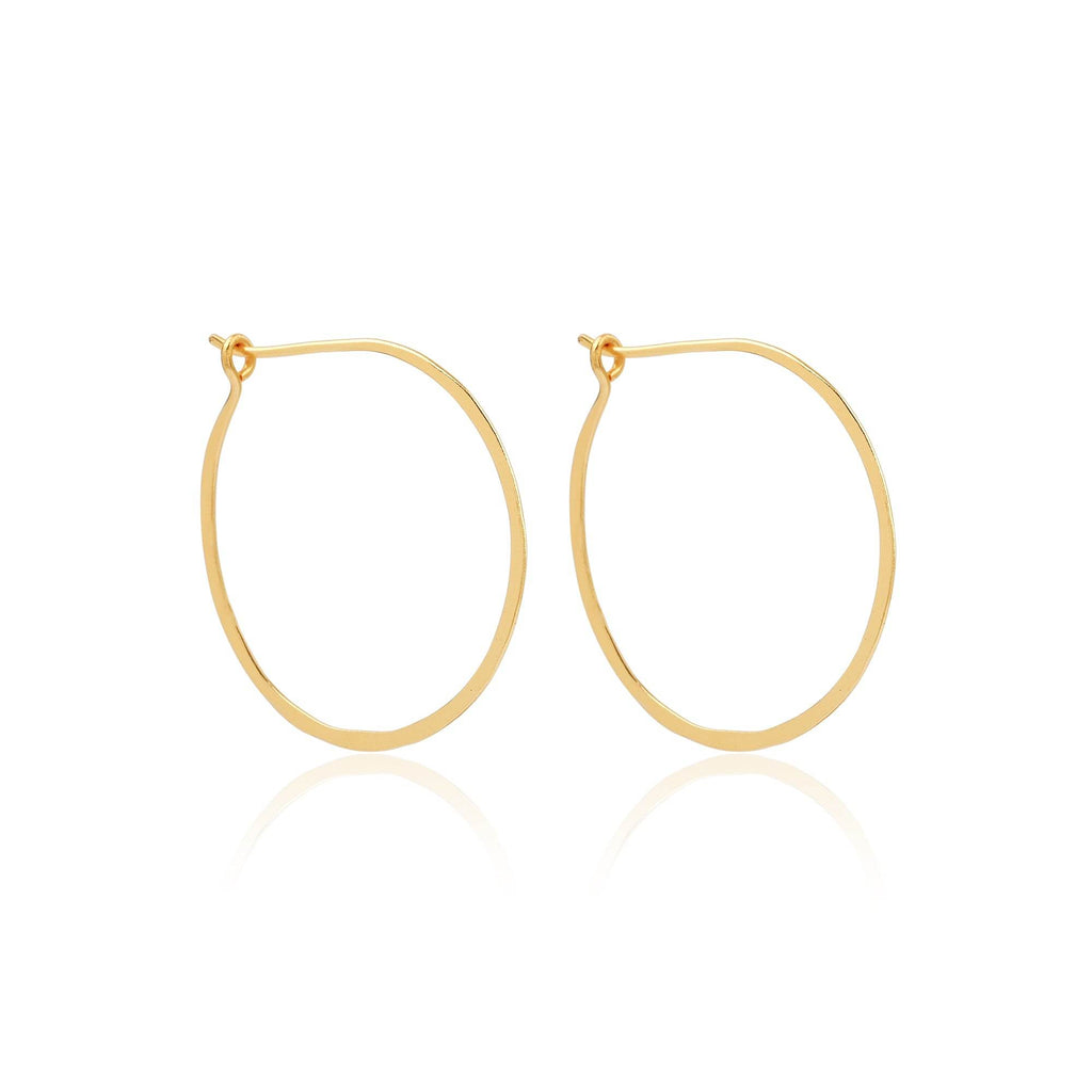 Dainty Thin Textured Hoop Earrings - La Vitá Jewels