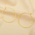 Dainty Thin Textured Hoop Earrings - La Vitá Jewels