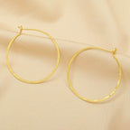 Dainty Thin Textured Hoop Earrings - La Vitá Jewels