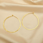 Dainty Thin Textured Hoop Earrings - La Vitá Jewels