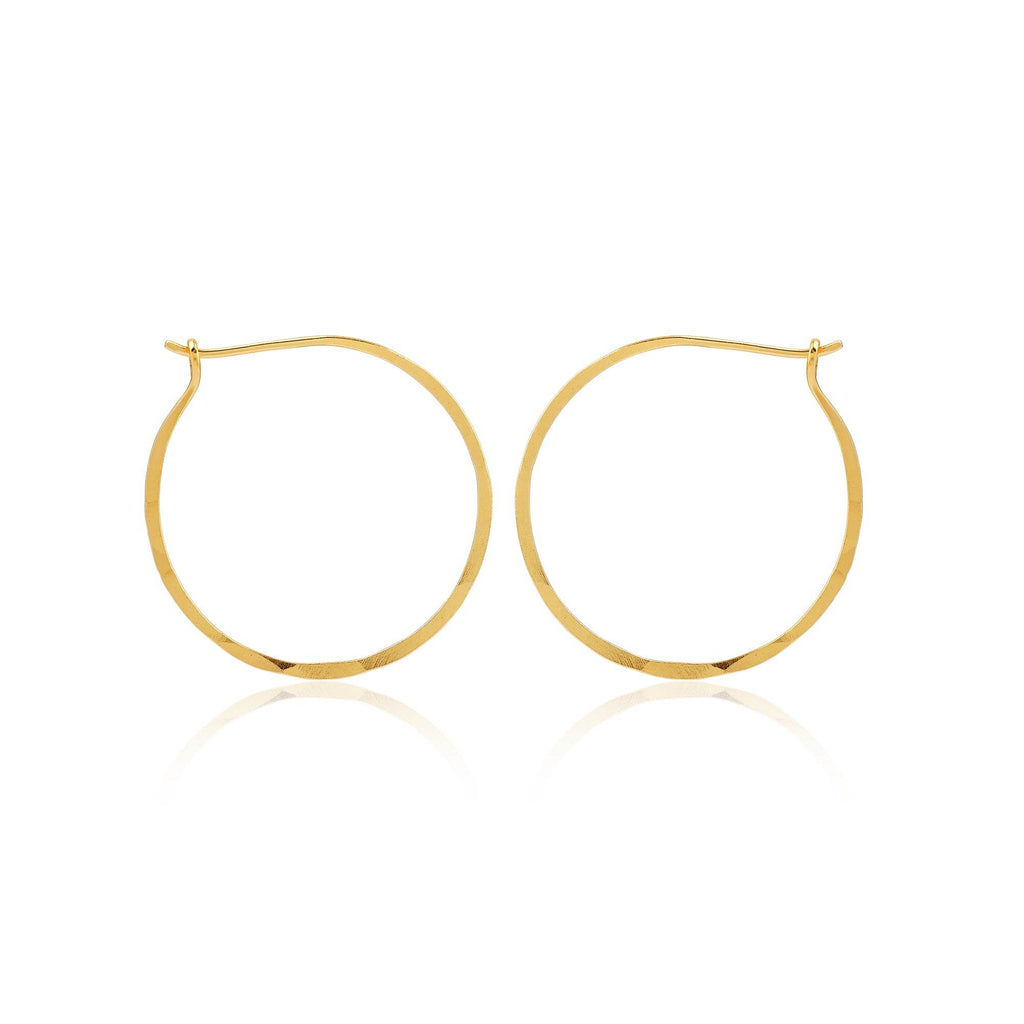 Dainty Thin Textured Hoop Earrings - La Vitá Jewels