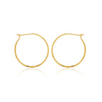 Dainty Thin Textured Hoop Earrings - La Vitá Jewels