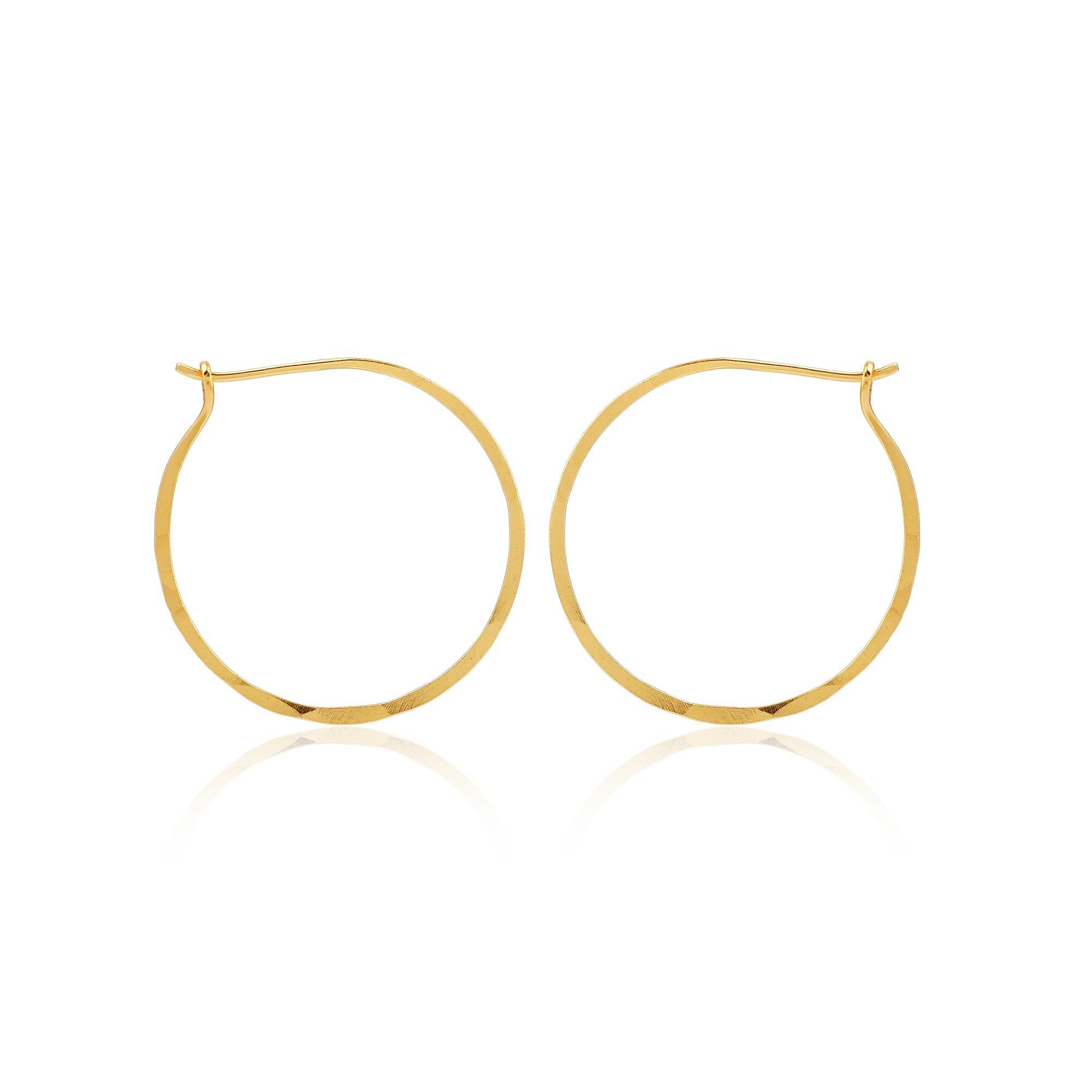 Dainty Thin Textured Hoop Earrings - La Vitá Jewels