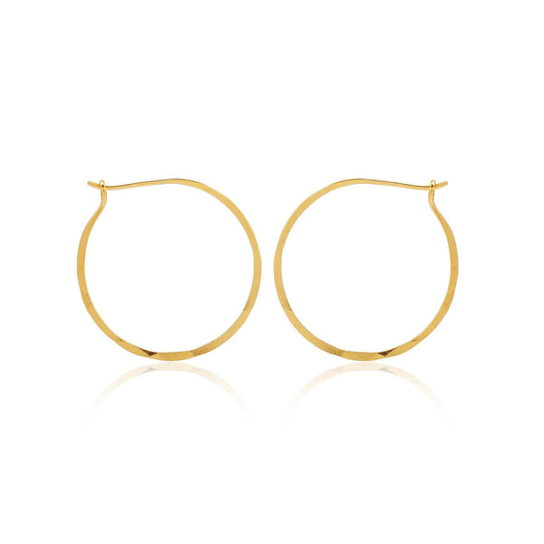 Dainty Thin Textured Hoop Earrings - La Vitá Jewels