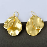 Handmade  Double Leaf Dangle Earrings