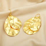 Double Leaf Dangle Earrings