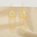 Pearl Beads Fringe Dangle Earrings