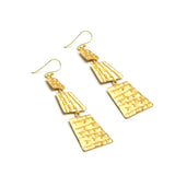 Gold Silver Plated Metal Dangle Earrings