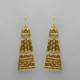 Gold Silver Plated Metal Dangle Earrings