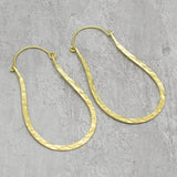 Hammered Metal Hoop Earrings