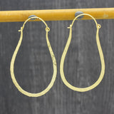 Hammered Metal Hoop Earrings