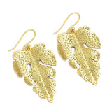 Metal Leaf Dangle Earrings