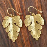 Metal Leaf Dangle Earrings