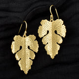 Metal Leaf Dangle Earrings