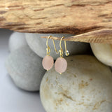 Lapis Rose Quartz Dangle Earrings