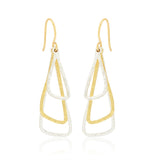Gold Tone Triangle shape Earrings
