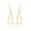 Two Tone Dangle Earrings - La Vitá Jewels