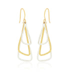Two Tone Dangle Earrings - La Vitá Jewels
