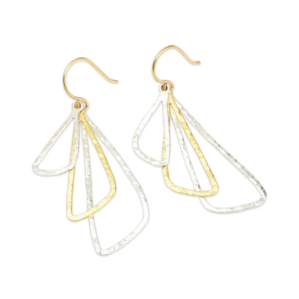 Two Tone Dangle Earrings - La Vitá Jewels