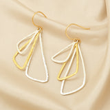 Gold Tone Triangle shape Earrings