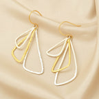 Two Tone Dangle Earrings - La Vitá Jewels