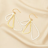 Gold Tone Triangle shape Earrings