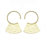 Hammered Metal Hoop Earrings