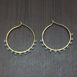 Gold Wire Wrapped Hoop Earrings