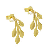 Pearl Leaf Stud Earrings