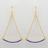 Blue Sapphire Dangle Earrings