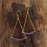 Blue Sapphire Dangle Earrings