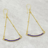 Blue Sapphire Dangle Earrings