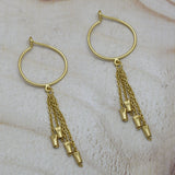 Fringe Geometric Hoop Earrings