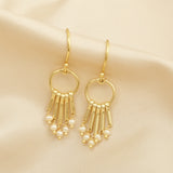 Fresh Water Pearls Fringe Dangle Earrings