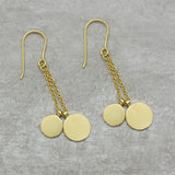 Handmade Round Disc Earrings