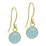 Aqua Chalcedony Dangle Earrings