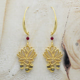 Ruby Labradorite  Dangle Earrings