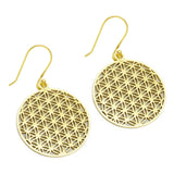 Gold Silver Plated Round Dangle Earrings