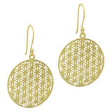 Gold Silver Plated Round Dangle Earrings