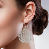 Gold Silver Plated Round Dangle Earrings