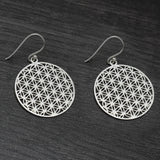 Gold Silver Plated Round Dangle Earrings