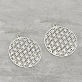 Gold Silver Plated Round Dangle Earrings