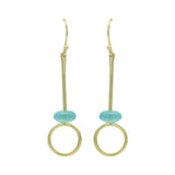 Aqua Chalcedony  Dangle Earrings